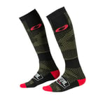 O'NEAL | Chaussettes de VTT Motocross | VTT Downhill Freeride | Absorbant la sueur, talon et semelle renforcés | Chaussette Pro MX COVERT | Unisex | Adulte | Noir Vert | Taille unique