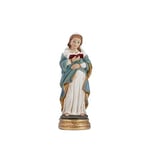 DRW Figurine Vierge Marie Enceinte Résine Peinte à la Main 13 cm