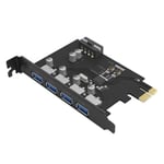 Adaptateur PCIE à 4 ports USB 3.0, PCI Express HUB 5.0Gbps, 19 broches FL1100, prise en charge de windows 10, windows 8, MAC OS Nipseyteko