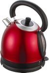 NEW 1.8L RED ELECTRIC KETTLE RETRO DESIGN CORDLESS 1800W FAST BOIL TEA COFFEE