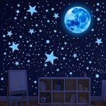 512 Pièces Etoiles Phosphorescentes Plafond Lune Etoile Fluorescente Chambre Enfant Lumineuses Autocollants Stickers Muraux Enfants Etoile Phosphorescente pour Plafond Décoration Chambre Fille Garcon