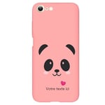 Coque rose Iphone 7 8 et SE 2020 et 2022 panda coeur ballon personnalisee