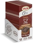 Valor Sugar Free Dark Chocolate Bar - Dark Diabetic Chocolate with Truffle Cream - Delicious Sugar free with 52% Cacao, Sweetened with Stevia, Gluten Free, by Master Chocolatiers, Box 17 150g Bars