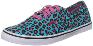 Vans Mixte Toile Lo Pro Authentique Chaussures de Skateboard, Cheetah Scuba Blue Pink, 43 EU