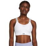 Under Armour Womens UA Infinity High Bra Top, High Support Running Bra, Sports Bra with Crisscross Straps White