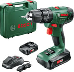 Bosch Home and Garden Cordless Combi Drill PSB 1800 LI-2 2 batteries, 18 Volt in