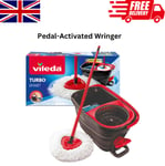 Vileda Turbo Microfibre Mop and Bucket Set, Spin for Cleaning Floors,... 