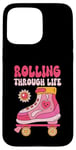 Coque pour iPhone 15 Pro Max Roller Derby Retro Vintage Design pour Femmes Roller Patinage