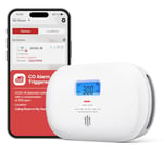 X-Sense Smart Carbon Monoxide Detector, Silence via App, CO Alarm with LCD Digital Display, Carbon Monoxide Alarm with Replaceable Battery, Compatible with X-Sense Home Security App, XC0C-iR