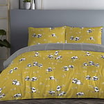 Fusion Panda-Easy Care Duvet Cover Set, Polycotton, Ochre, King