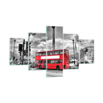 Impression sur Verre 125x70cm Tableaux Image Photo Trafalgar square taxi londres