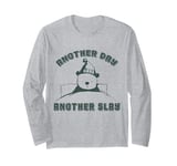 Vintage Retro Another Day Another Slay Cute Sleeping Bear Long Sleeve T-Shirt