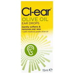 Cl-ear Olive Oil Ear Drops - Gently Softens and Removes Earwax - 15ml