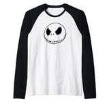 Disney The Nightmare Before Christmas Skellington Logo Manche Raglan