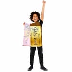 Amscan 9916196 - Unisex Kids Official Roald Dahl Golden Ticket Wonka Bar World Book Day Costume Age: 3-7 Yrs