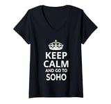 Womens Soho Souvenir / Proud New Yorker / Keep Calm And Go To Soho! V-Neck T-Shirt