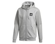 adidas MHS FZ STA Sweat-Shirt Homme, Medium Grey Heather/Medium Grey Heather, FR : S (Taille Fabricant : S)