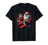 Funny Rock'n Roll Christmas Eve with Rocker Santa Claus T-Shirt