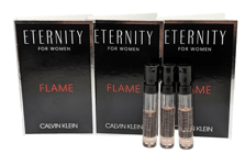 3x CALVIN KLEIN Eternity For Women FLAME (3x1.2 ml Size Spray) Sample WOMENS EDP