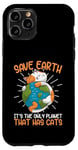 Coque pour iPhone 11 Pro Save Earth Cat Lovers, une planète mignonne qui s'embrasse