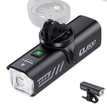 TOWILD CL1600 Lumiere Velo, 1600 Lumens Eclairage Vélo5000 mAh Lumière Vélo Avant Rechargeable USB-C Lumière Vélo Avant, Lampe Velo LED Étanche 5 Modes Phare Velo pour VTT