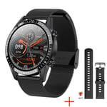 RUMOCOVO Montre connectée de sport pour hommes, Bluetooth, étanche IP67, 1572 - Acier Noir