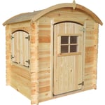 Cabane enfant exterieur 1.1m2 - Maisonnette en bois pour enfants avec plancher - Cabane bois enfant 146x112xH145cm - Maison enfant exterieur Timbela