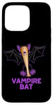 Coque pour iPhone 15 Pro Max Jeu de mots amusant en forme de chauve-souris vampire