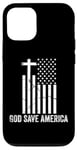 iPhone 12/12 Pro God Save America Sign,God American Flag Jesus Save America Case