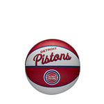 Wilson Mini-Basketball, Team Retro Model, DETROIT PISTONS, Outdoor, Rubber, Size: MINI