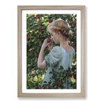 Big Box Art Charles C. Curran Scent of The Apple Framed Wall Art Picture Print Ready to Hang, Oak A2 (62 x 45 cm)