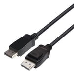 DELTACO DisplayPort cable, DP 1.4, 8K@60Hz, 2m, black