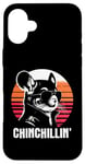 Coque pour iPhone 16 Plus Chinchillin' Retro Sunset - Funny Pun Chinchilla Lover