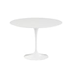 Knoll - Saarinen Round Table For Outdoor, Rund, Ø 107 cm, Vitt underrede - Utendørs spisebord - Eero Saarinen - Hvit - Metall/Stein