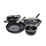 Battery Moneta 8 Pieces YES Cookware and Pans, Coated Aluminum, Compatible with Induction Hobs