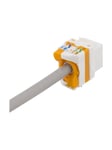 Deltaco MD-123 Cat6A Keystone jack toolless plastic white/orange