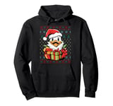 Duck Xmas Holiday Santa Hat Duck Christmas Ugly Pullover Hoodie