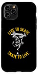 Coque pour iPhone 11 Pro Skateboard style rétro vieilli