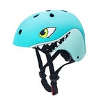 XIAPIA Casque Enfant 2-5 Ans garçons et Filles, Casque de vélo réglable, Casque de Patineur pour Enfants, Articles de Sport légers et Robustes, diamètre 51-54 cm (Requin)