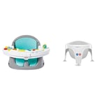 Infantino Music & Lights 3-in-1 Discovery Seat and Booster - Convertible Booster & Angelcare Soft Touch Bath Seat (Grey)