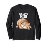 Nibi The Diva Beaver, Wild, Cute and Free, We Love Nibi Long Sleeve T-Shirt