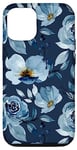 iPhone 12/12 Pro Blue Watercolor Flower Pattern Case