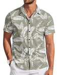 TARAINYA Funky Chemise Hawaienne Homme à Manches Courtes ete Aloha Palmier Flamingos Floral Feuille de Palmier