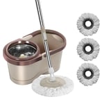 Spin Mop and Bucket Set Household Cleaning Automatic Spin Mop Wooden Floor Clean