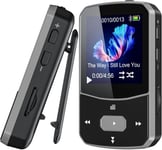 64 Go Lecteur MP3 Bluetooth 5.3,Lecteur MP3 Enfant avec Clip Sport Mini-Design, Baladeur MP3 avec Musique HiFi, Écran TFT de 1,5 pouce,indépendant du Volume, Radio FM, podomètre,écouteurs Inclu