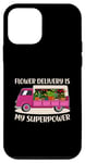 Coque pour iPhone 12 mini Flower Delivery Fleuriste Camion Amoureux Rose Super Driver Maman