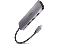 HMC-5 Flerportshubb 2x USB-A, HDMI, SD/microSD, USB 3.2 Gen 1, PD 100W, 20 cm USB-C-kabel