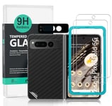 Ibywind Protecteur d'écran pour Google Pixel Fold 5G,avec 2 pièces en verre trempé,1 protection d'objectif d'appareil photo,1 film en fibre de carbone[pas de bulles]