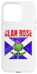 Coque pour iPhone 15 Pro Max Clan Rose Tartan Nom de famille écossais Scotland Pride