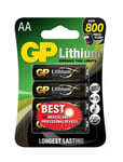 GP Lithium AA-batteri, 15LF-2U4 4-st